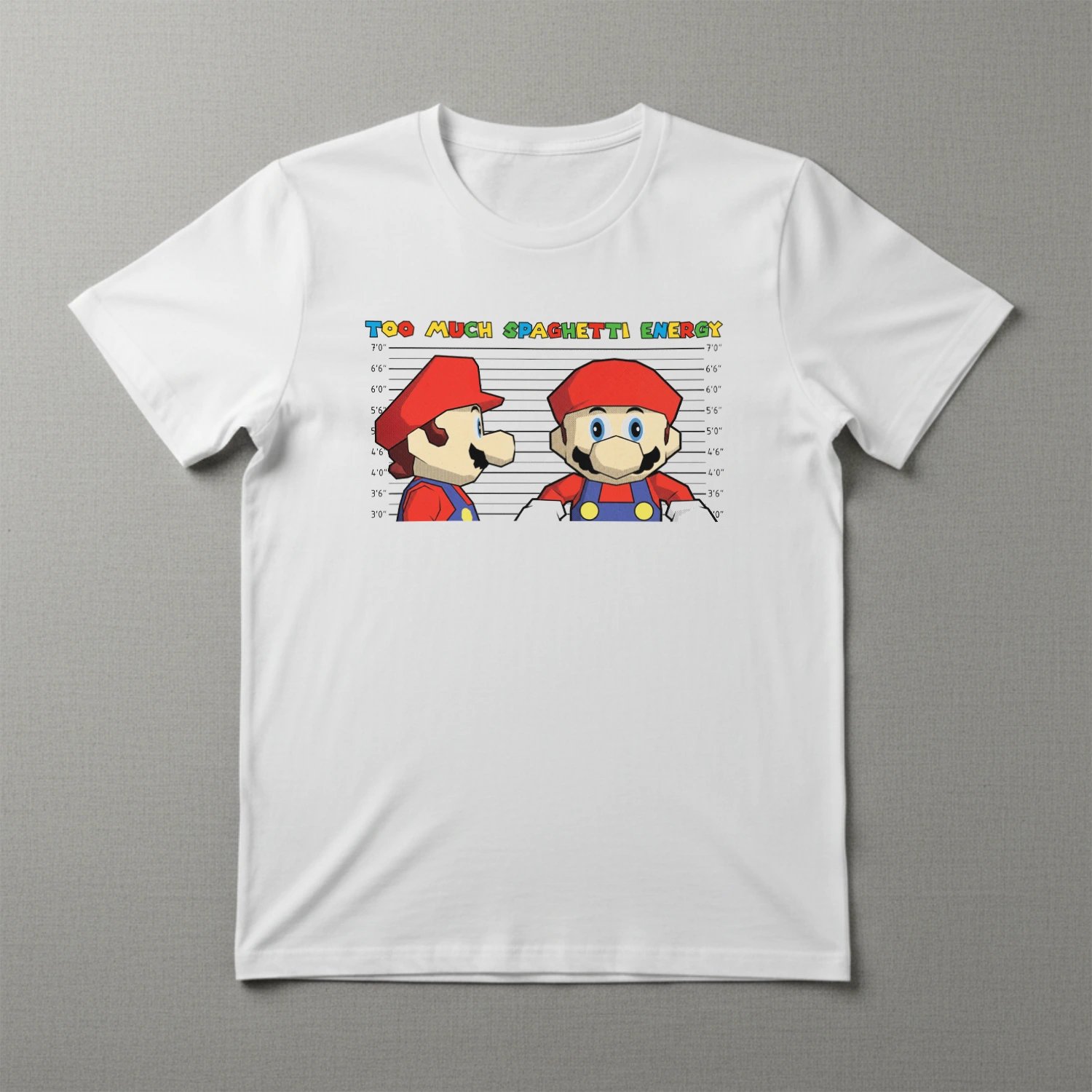 T-Shirt Mario Mug Shot